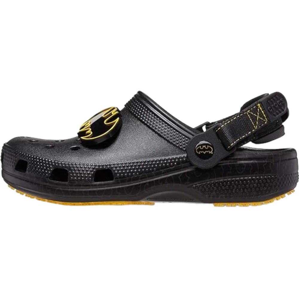 Crocs Adult Unisex Batman Adjustable Black Yellow Clog Men's 5 / Women's 7